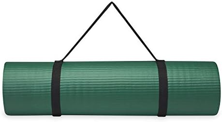 Gaiam Essentials Thick Yoga Mat Fitness & Exercise Mat with Easy-Cinch Carrier Strap,72"L X 24"W X 2/5 Thick, 10mm