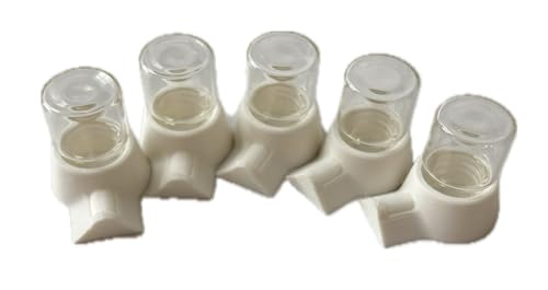 Humidifier 5mL Water Feeder for Ant Farms, Jumping Spiders, Beetles or other Insect Pets - SET of 5 (White)