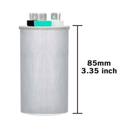 35/5 uF 35+5 MFD 370V or 440V Dual Run Start Round A/C Capacitor CBB65B Air Conditioner Capacitors for AC Unit Fan Motor Start or Heat Pump or Condenser Straight Cool