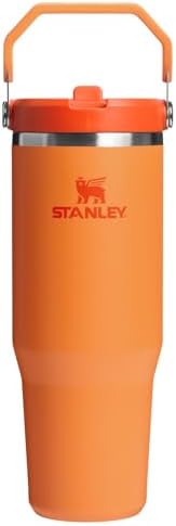 Stanley IceFlow 2.0 Flip Straw Tumbler with Handle 30 oz | Twist On Lid and Flip Up Straw | Leak Resistant Water Bottle | Insulated Stainless Steel | BPA-Free | Goldenrod Coral