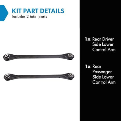 TRQ Rear Lower Control Arm Set Compatible with 2016-2020 BMW X1 2018-2020 X2 2014-2020 Mini Cooper Cooper Clubman 2017-2020 Cooper Countryman