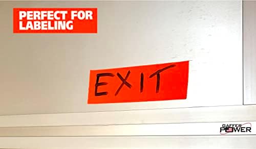 Real Professional Grade Gaffer Tape | US Made | Bright Vibrant Orange Fluorescent | Highly Visible | Durable & Versatile | Weather Resistant | Markings & Labeling | Better Than Orange Duct Tape