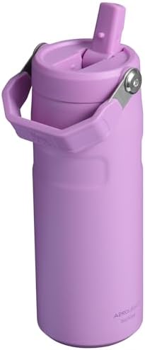 Stanley IceFlow Flip Straw 2.0 Water Bottle 16 oz | Built-In Straw with Larger Opening | Lightweight and Leak Resistant | Insulated Stainless Steel | BPA-Free | Lilac