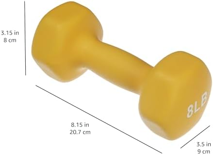 Amazon Basics Neoprene Dumbbell Hand Weights for Exercise and Muscle Toning