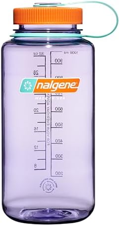 Nalgene Leak Proof Tritan BPA-Free Water Bottle - 32 oz Wide Mouth - Made in the USA for Outdoor Use & Daily Hydration (Amethyst)
