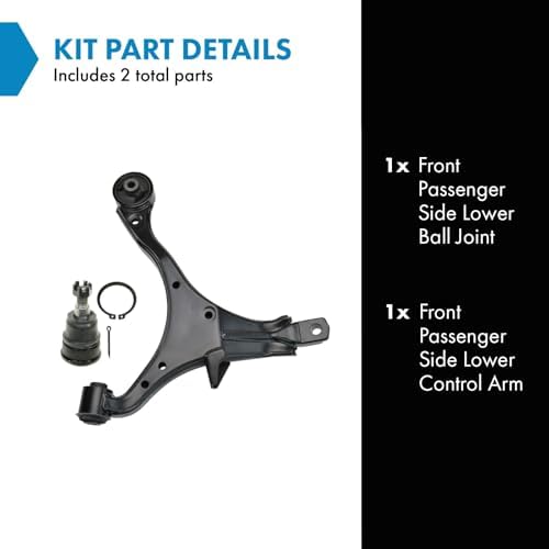 TRQ Front Right Lower Control Arm with Ball Joint Set Passenger Side Compatible with 2002-2006 Honda CR-V