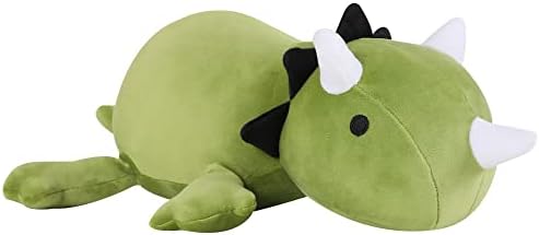 SQEQE Weighted Dinosaur Plush, Weighted Dinosaur Stuffed Animal, Dino Plushies Pillow Toy Gift for Kids Adults 13.8 Inch, 1.6 Lbs