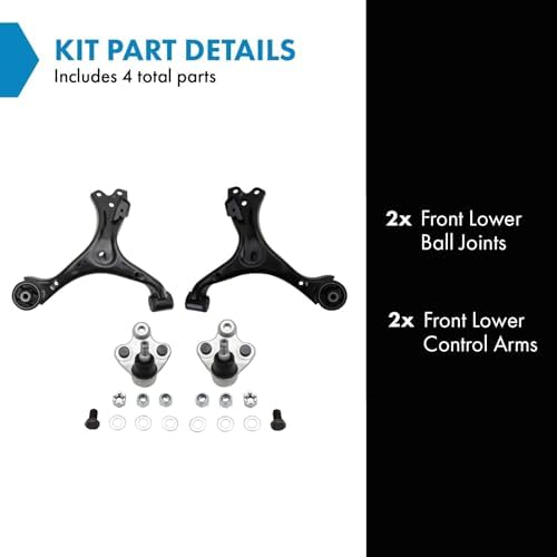 TRQ Front Lower Control Arm with Ball Joint Set Compatible with 12-15 Civic 13-15 ILX