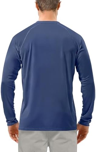 Roadbox Mens UPF 50+ UV Sun Protection Shirts Outdoor Long Sleeve SPF Rash Guard for Fishing Hiking Swimming Running
