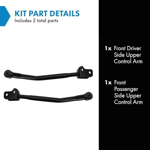 TRQ Front Upper Control Arm Set Compatible with 2020-2023 Jeep Gladiator 2018-2023 Wrangler