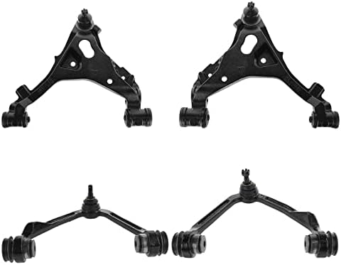 TRQ Front Upper & Lower Control Arm with Ball Joint Set Compatible with 1997-2002 Ford Expedition 1997-2003 F-150 2004 F-150 Heritage 1997-1999 F-250 1998-2002 Lincoln Navigator