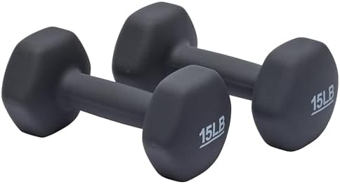 Amazon Basics Neoprene Dumbbell Hand Weights for Exercise and Muscle Toning