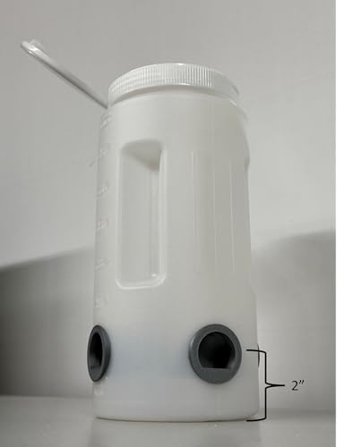 Quail Feeder Container with Feeding Ports and Stand | Ports are 3D Printed | Made in USA (4-Quart, Mint Green)