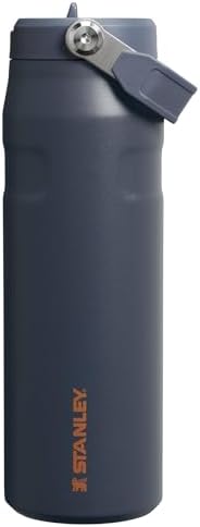 Stanley IceFlow Flip Straw 2.0 Water Bottle 24 oz | Built-In Straw with Larger Opening | Lightweight and Leak Resistant | Insulated Stainless Steel | BPA-Free | Twilight