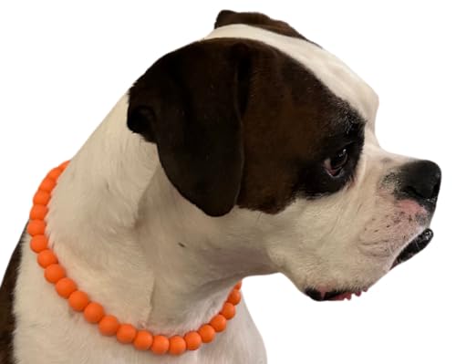 Dog Necklace (Small (15"), Solid, Orange)