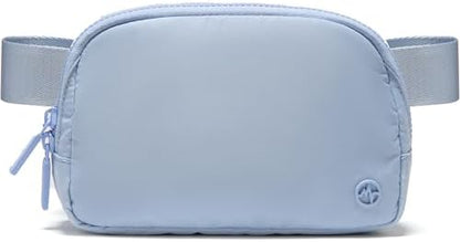 Pander Two Way Zipper Fanny Pack Nylon Everywhere Belt Bag for Women, Water Repellent Waist Packs, Crossbody Bags with Adjustable Strap (Windmill Blue).
