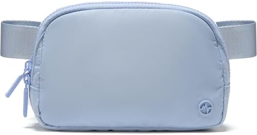 Pander Two Way Zipper Fanny Pack Nylon Everywhere Belt Bag for Women, Water Repellent Waist Packs, Crossbody Bags with Adjustable Strap (Windmill Blue).