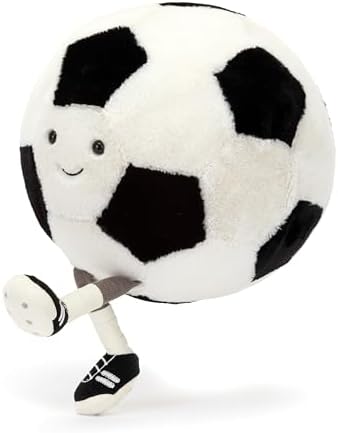 Jellycat Amuseables Soccer Ball Stuffed Toy, 12 inches - Soccer Ball Plush Gift for Sports Fans