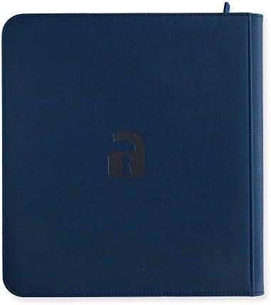 Vault X 12 XL Pocket Trading Card Zip Binder - 624 cards, Premium Exo-Tec Album Material, 26 Side-Loading Pages, Folder for Collectible Card Games, Sports, TCG (Blue)
