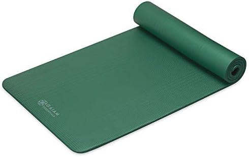 Gaiam Essentials Thick Yoga Mat Fitness & Exercise Mat with Easy-Cinch Carrier Strap,72"L X 24"W X 2/5 Thick, 10mm