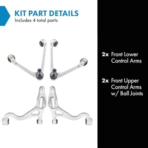 TRQ Front Control Arm with Ball Joint Set Compatible with 2003-2005 Ford Thunderbird 2002-2006 Lincoln LS
