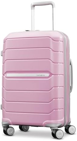 Samsonite Freeform Hardside Carry-On Luggage with Spinner Wheels - Hardshell Suitcase - TSA, Airline-Approved - Expandable Hard Shell, Smooth Rolling Wheels for Lightweight Travel - Pink Rose