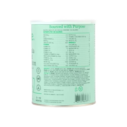 Bobbie Whole Milk, Grass Fed Infant Formula with Iron, Plant Based DHA and ARA, Vitamin D and Protein Blend Modeled After Breast Milk, For Newborn Baby to 12 Month Old, 14.1 oz, 5 Pack