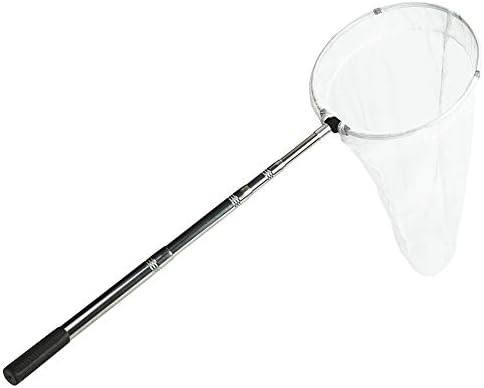 RESTCLOUD Insect and Butterfly Net with 12" Ring, 24" Net Depth, Strong Stainless Telescoping Handle Extends to 38 Inches
