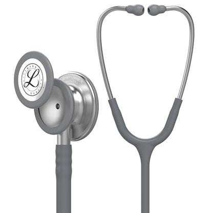 3M Littmann Classic III Monitoring Stethoscope, 5621, More Than 2X as Loud, Weighs Less, Stainless Steel Chestpiece, 27" Grey Tube