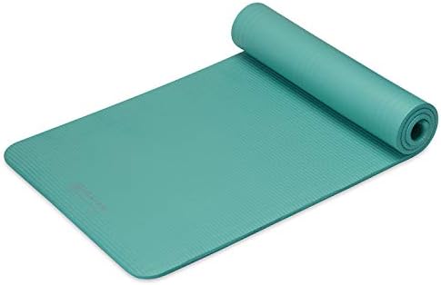 Gaiam Essentials Thick Yoga Mat Fitness & Exercise Mat with Easy-Cinch Carrier Strap,72"L X 24"W X 2/5 Thick, 10mm
