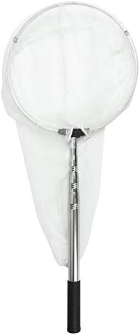 RESTCLOUD Insect and Butterfly Net with 12" Ring, 24" Net Depth, Strong Stainless Telescoping Handle Extends to 38 Inches
