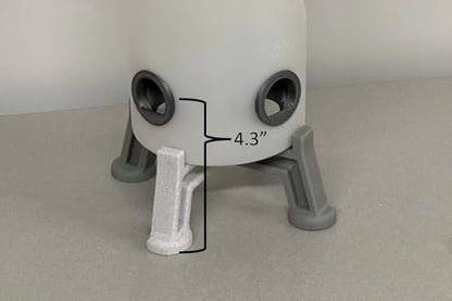 Quail Feeder Container with Feeding Ports and Stand | Ports are 3D Printed | Made in USA (4-Quart, Army Green)