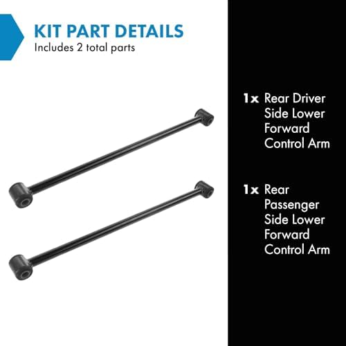 TRQ Rear Lower Control Arm Set Compatible with 1993-2002 Toyota Corolla