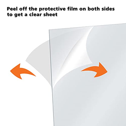Egofine Plexiglass Sheets Acrylic Sheets 20 Pack of 8x10’’ 0.04 Thick Clear Plastic Cast Transparent Plexi Glass for Crafting Projects, Replacement Picture Frame Glass, DIY Display, Easy to Cut