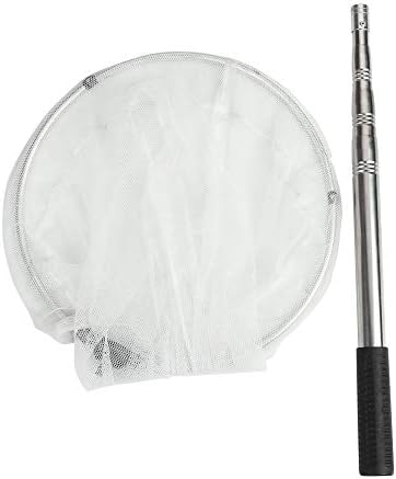 RESTCLOUD Insect and Butterfly Net with 12" Ring, 24" Net Depth, Strong Stainless Telescoping Handle Extends to 38 Inches