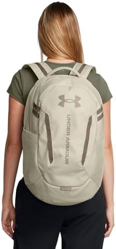 Under Armour Unisex-Adult Hustle 6.0 Backpack, (289) Khaki Base/Khaki Base/Taupe Dusk, One Size Fits Most