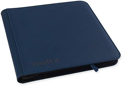 Vault X 12 XL Pocket Trading Card Zip Binder - 624 cards, Premium Exo-Tec Album Material, 26 Side-Loading Pages, Folder for Collectible Card Games, Sports, TCG (Blue)