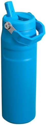 Stanley IceFlow Flip Straw 2.0 Water Bottle 24 OZ | Built-In Straw with Larger Opening | Lightweight & Leak-Resistant | Insulated Stainless Steel | BPA-Free | Azure
