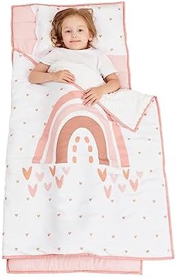 Extra Large Toddler Nap mat by Cokouchyi, Toddler Sleeping Bag with Removable Pillow, Measures 53 x 21 x 1.5 Inches, Sleeping Mat, Ideal for Daycare and Preschool Kindergarten