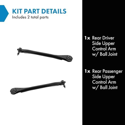 TRQ Rear Upper Control Arm with Ball Joint Set Compatible with 2009-2012 Ford Escape 2009-2011 Mazda Tribute Mercury Mariner