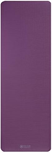 Gaiam Essentials Thick Yoga Mat Fitness & Exercise Mat with Easy-Cinch Carrier Strap,72"L X 24"W X 2/5 Thick, 10mm