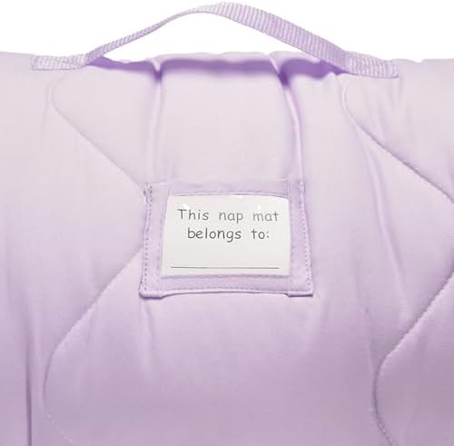 EVERYDAY KIDS Toddler Nap Mat with Removable Pillow - Born to Dance African American Ballerina - Carry Handle with Straps Closure, Rollup Design for Preschool, Daycare, Sleeping Bag - Ages 2-6 Years