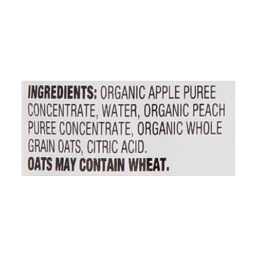 Earth's Best Organic Baby Food Pouches, Fruit and Grain Puree for Babies 6 Months and Older, Organic Apple Peach and Oatmeal Puree, 3.5 oz Resealable Pouch (Pack of 12)