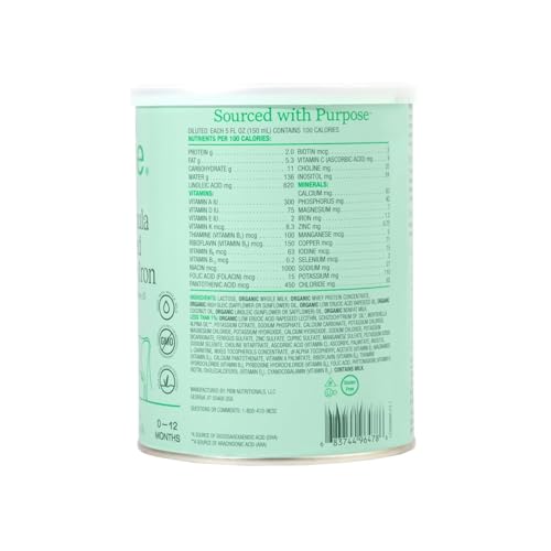 Bobbie Whole Milk, Grass Fed Infant Formula with Iron, Plant Based DHA and ARA, Vitamin D and Protein Blend Modeled After Breast Milk, For Newborn Baby to 12 Month Old, 14.1 oz, 4 Pack