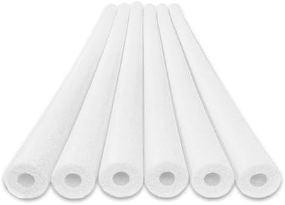 Oodles of Noodles 6 Pack Black Foam Pool Noodles – 48” x 2.5” Hollow Core – Extra Dense, Durable – Made in North America