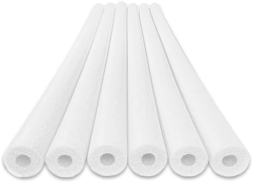 Oodles of Noodles 6 Pack Black Foam Pool Noodles – 48” x 2.5” Hollow Core – Extra Dense, Durable – Made in North America
