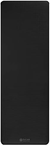 Gaiam Essentials Thick Yoga Mat Fitness & Exercise Mat with Easy-Cinch Carrier Strap,72"L X 24"W X 2/5 Thick, 10mm