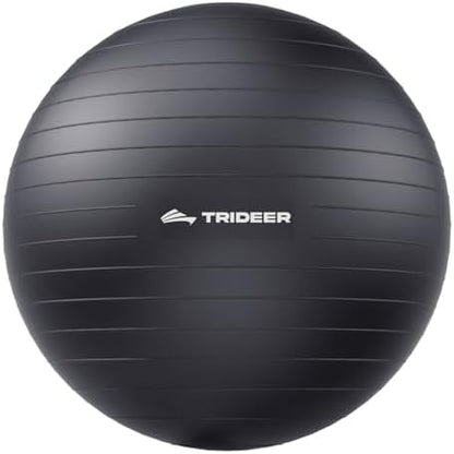 Trideer Extra Thick Yoga Ball Exercise Ball, 5 Sizes Gym Ball, Heavy Duty Ball Chair for Balance, Stability, Pregnancy, Quick Pump Included