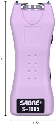 SABRE Pepper Spray & 2-in-1 Stun Gun with Flashlight, Self Defense Kit, Fast Flip Top Safety, Finger Grip for Better & Faster Aim, Painful 1.60 µC Charge, 120 Lumen LED Light, Rechargeable, 0.54 fl oz