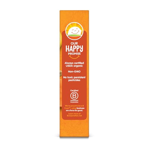Happy Tot Organics Fiber & Protein Soft-Baked Oat Bars Organic Toddler Snack Banana & Carrot, 0.88 Ounce Bars, 5 Count Box (Pack of 6)